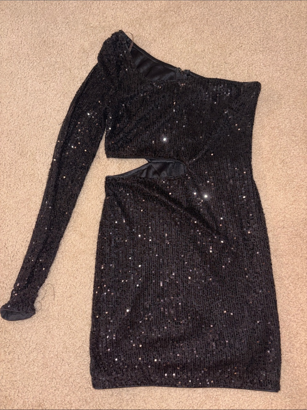 Windsor one shoulder sequin mini dress